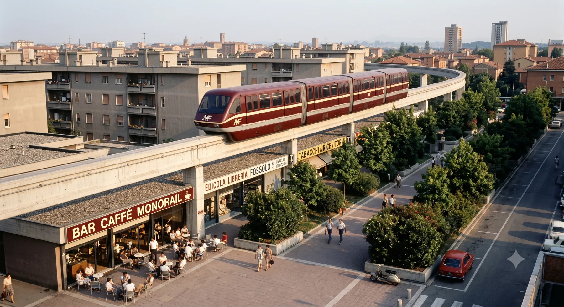 Stazione sul viale commerciale di Fossolo